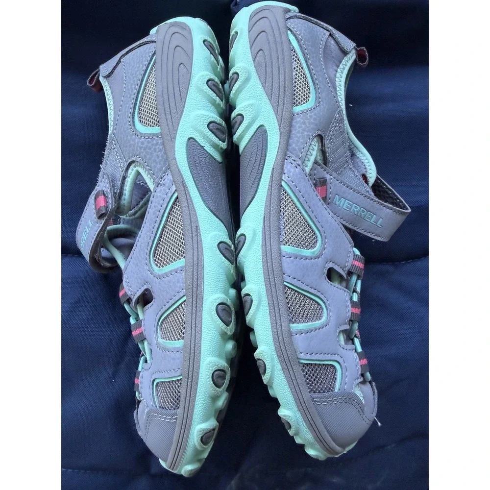 Merrell Select Grip Waterproof Girl's Hydro H20 Hiking Sandals 5 Water Gray